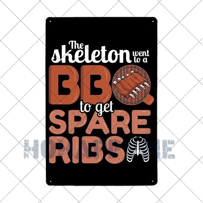 Barbecue Food Hot Dog BBQ Signs Retro Metal Plaque Cafe Bar Pub Signboard Wall Decorative Posters Plate Home Decor 20X30CM