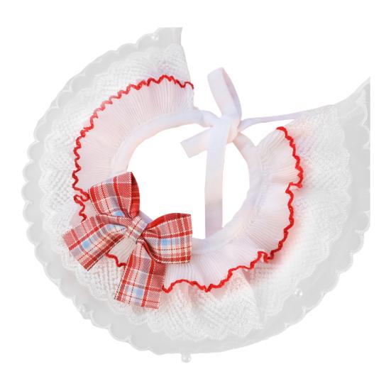 Нагрудник для домашних животных, кружевная отделка, приятна для кожи, тонкая текстура, износостойкая, не вызывает раздражения, легко носить.