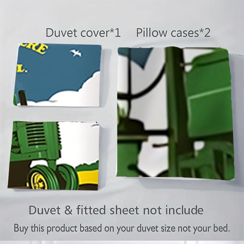 3Pcs John Deere Pride Moline Bedding Sets For All Sizes New 3D Printed Bed Cover Comforter Duvet Cover Pillowcase Bedroom Decoration