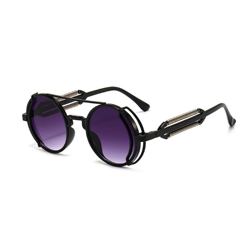 Солнцезащитные очки для ПК Steam Cyberpunk Double Spring Leg Glasses Trend Sunglasses Round