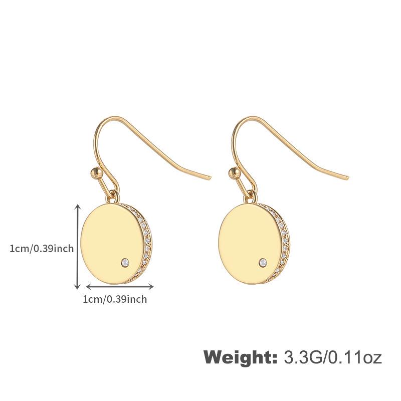 Kenjie Fashion Классический круглый кулон с цирконом и набор серег для женщин