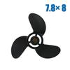 Propeller 3 Blade 12 Spline Tooth For Tohatsu Nissan Mercury 4-6HP 3R1W64516-0 Aluminum Outboard Propeller 7.8 X 8