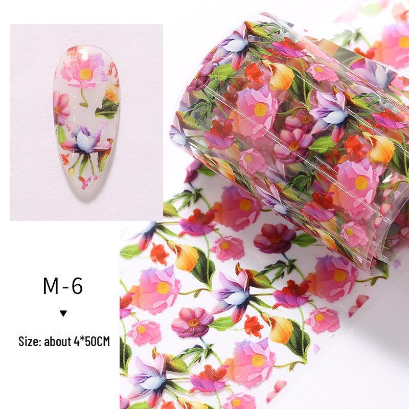 Переводные наклейки с японским цветочным дизайном ногтей — в том же стиле, что и у интернет-знаменитости Prexy