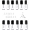 12PCS 3ML Empty Lip Gloss Tube DIY Plastic Elegant Liquid Lipstick Container Round Lipgloss Cosmetic Sample Refillable Bottles