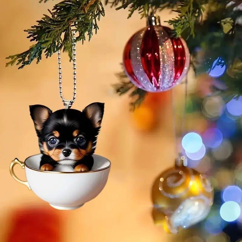 Новая плоская подвеска в виде чашки с кошкой Natal Pinente Beautiful Cat Avar Декоративный кулон с украшением