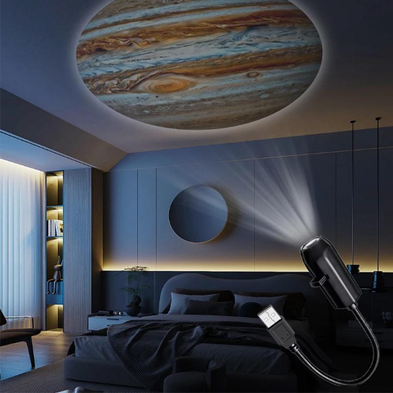 Новый! USB Прямое Подключение Лампа-Проектор Планеты Хэллоуин Рождественские Атмосферные Огни Креативный Светодиодный Ночник Для Фона Спальни