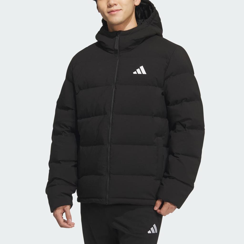adidas Пуховик с капюшоном Helionic Черный KF4400
