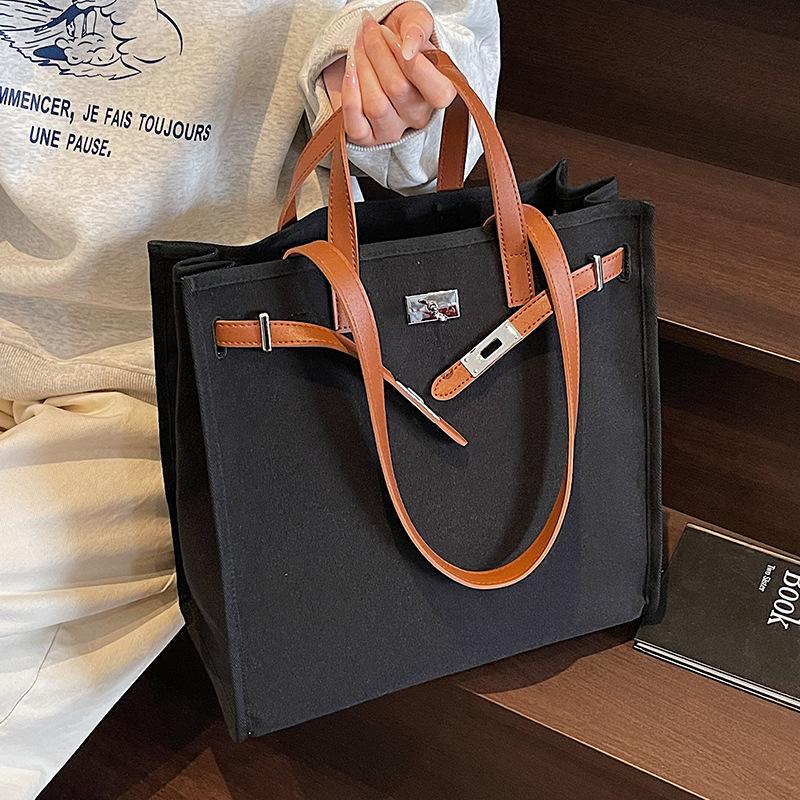 Bags for Women's Spring and Summer Commuting Splicing Tote Bag New Style Women's Bag Underarms Shoulder Bag