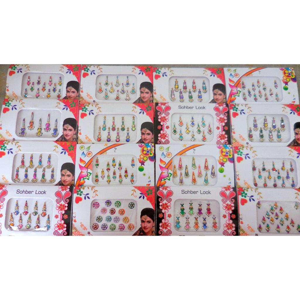 Ассорти индийских наборов бинди Искусство лба Тика Кумкум, набор из 20 штук