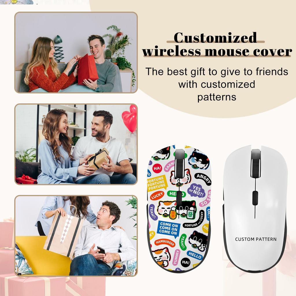 Персонализированная беспроводная мышь с термотрансферной печатью