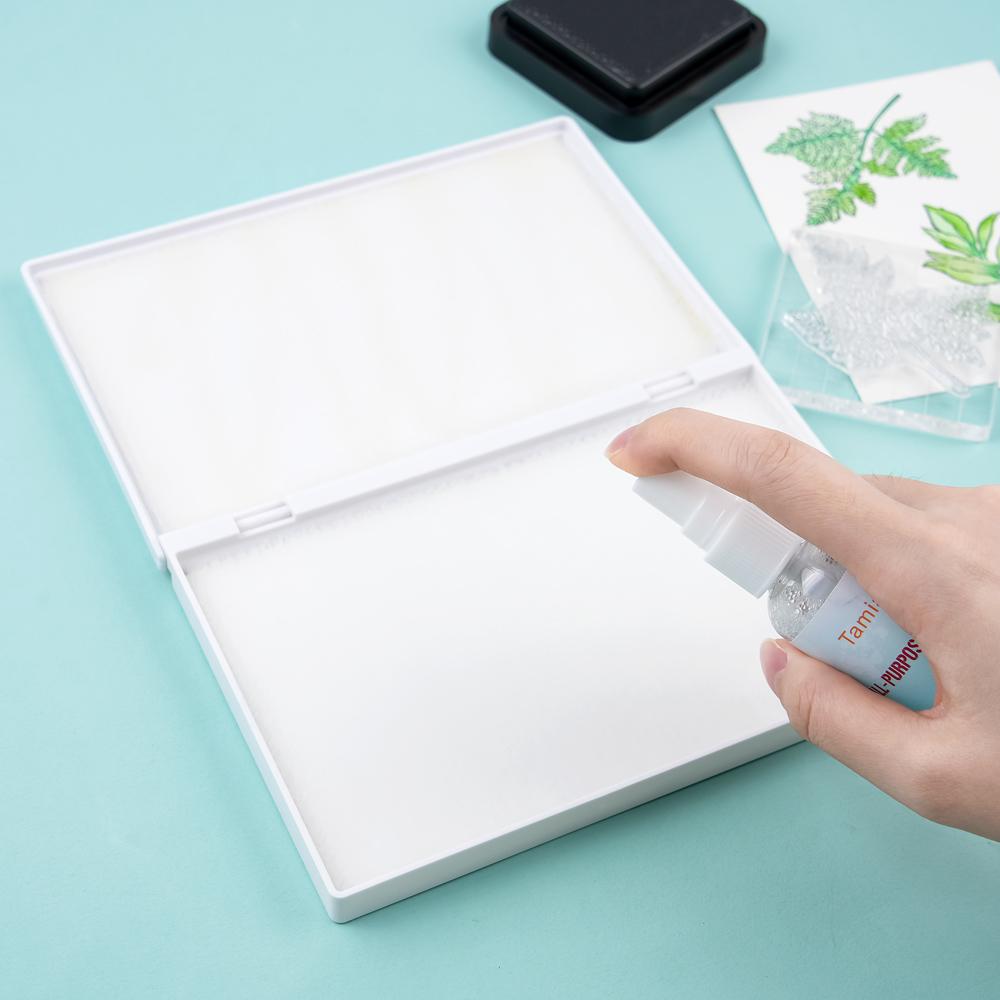 7.3x4.9 дюйма Большая станция для чистки штампов, скраб-пад, инструмент для удаления чернил, подходит для чистящей ткани для штампов, резиновых штампов, чернил Sta