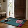 LInvader Zim Anime Floor Mat Soft Flannel Absorbent Mat Non-Slip Rug Home Bedroom Bathroom