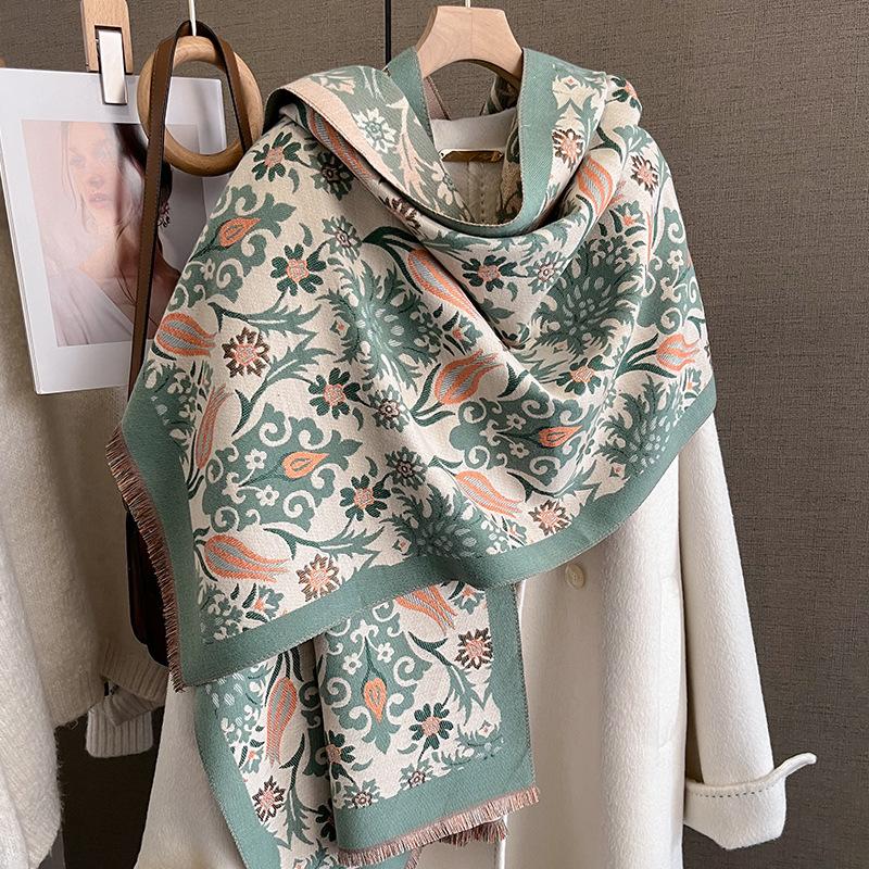 Winter Cashmere Scarf Women 65X185Cm Female Warm Pashmina Shawls Wrap Scarves Blanket Thick Ladies Bufanda Design