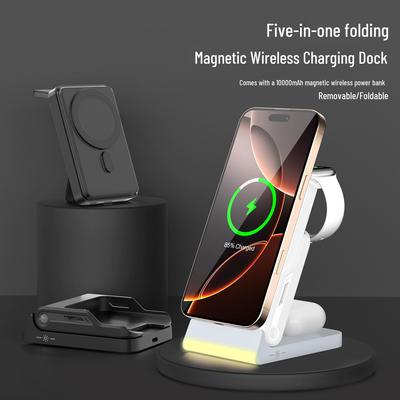 Магнитное беспроводное зарядное устройство 3-в-1 для телефонов Apple, быстрая зарядка 10000 мАч