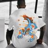 Pokémon Animation Derivatives Pattern Printing T-shirt Men's Women's 2025 Summer Oversize Loose Cotton Street Trend Brand Top