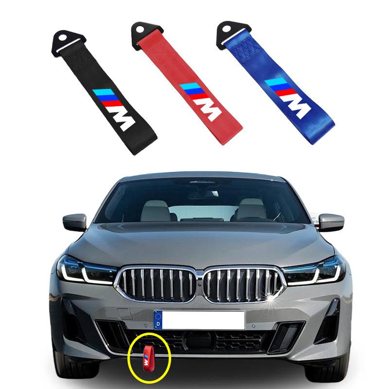New Car Decorative Nylon Bumper Trailer Towing Ropes For BMW Performance M X1 X3 X5 E39 E46 E90 F20 E60 F30 M3 Auto Accessories YELHQ1