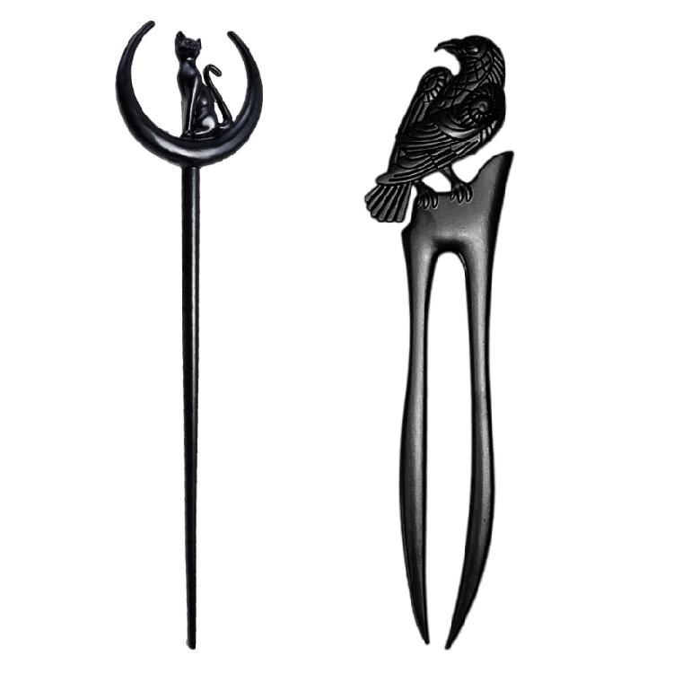 Лунный Зажим для Волос на Хэллоуин Винтажный Аксессуар для Волос Добавляет Винтажный Штрих к Наряду Подходит для Различных Мероприятий