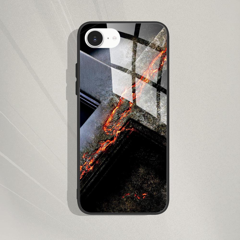 For iPhone 16e Case Printed Cartoon Tempered Glass Case Phone Back Cover For iPhone 16E 2025 Phone Cases 16 E Fundas Bags Bumper