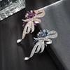 High End Color Diamond Brooch Women's High-end Sense Niche Suit Jacket Decoration Chest Flower Temperament Light Luxury Accessories
