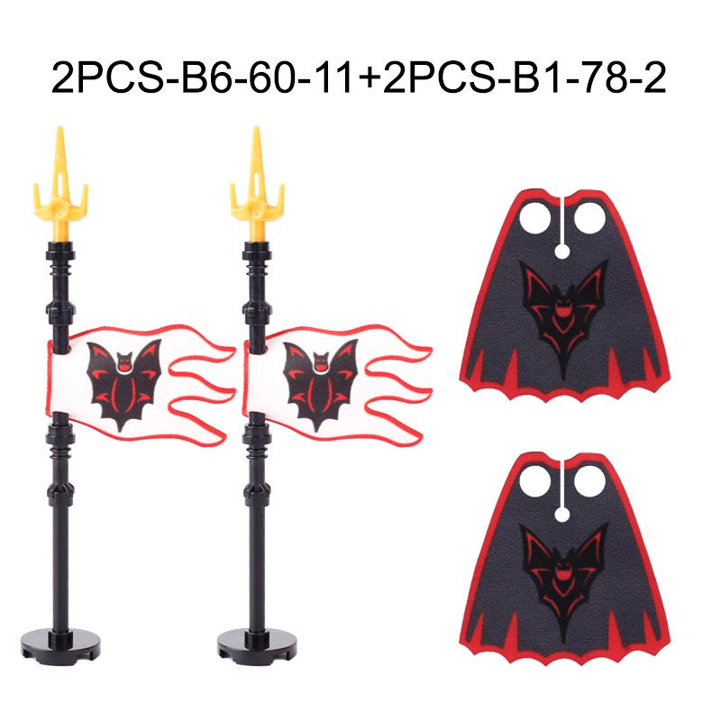 Средневековая Военная Война Армия Замок Рыцарь Солдат Фигурки Строительные Блоки Оружие Плащ Шлем Наплечник Флаг Воин Щит