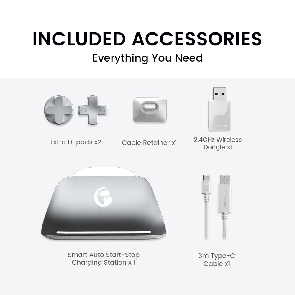 GameSir G7 Pro Проводной Беспроводной Геймпад для Xbox Series Xbox и с Датчиками Холла TMR 1000 Гц Гироскопом и Аудиоразъемом Xbox Белый & XS, One,