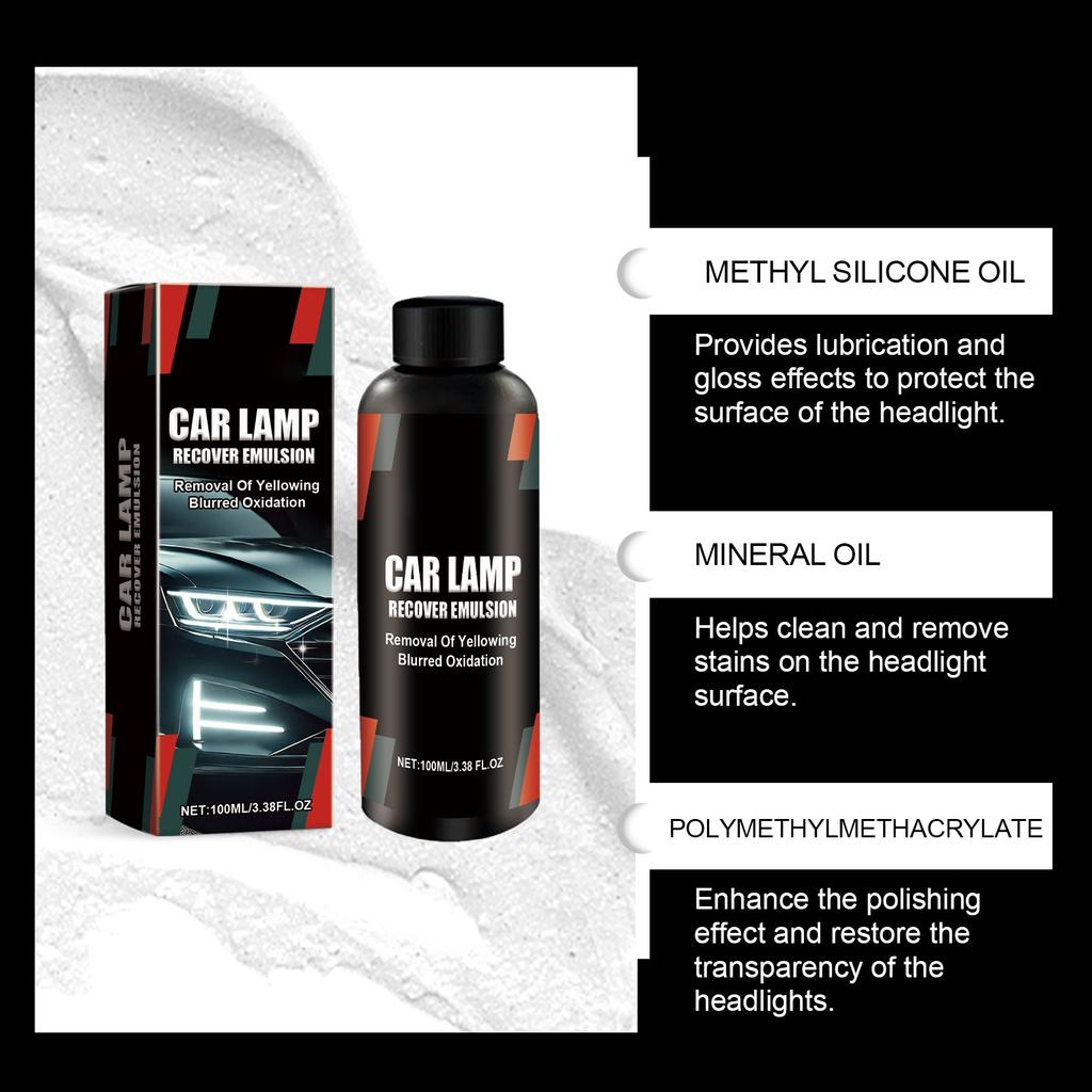 Полирующая паста для восстановления фар автомобиля, средство для ухода за лакокрасочным покрытием автомобиля, паста для удаления царапин на фарах автомобиля 100 мл