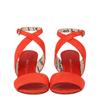 Salvatore Ferragamo Sheena Suede Heel Sandals Red