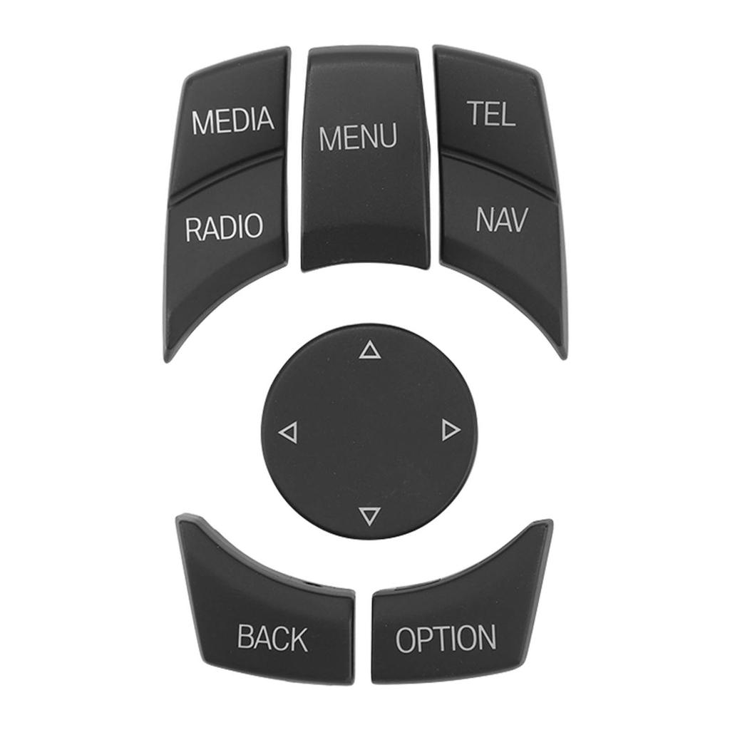 6 ШТ. Кнопка управления мультимедиа автомобиля Изысканная удобная на ощупь крышка кнопки-ручки Подходит для 1 3 5 6 серии Матовый черный