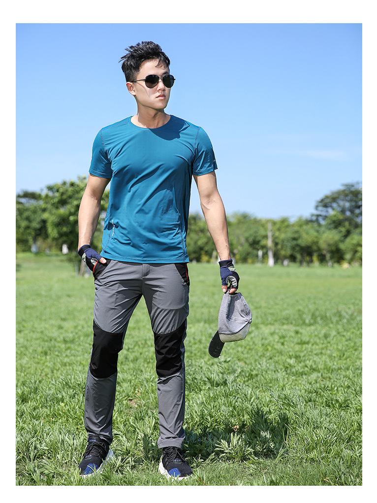 Мужские быстросохнущие ветрозащитные брюки для хайкинга - Тонкие, эластичные, дышащие, с защитой от солнца, больших размеров для занятий спортом на открытом воздухе и альпинизма.