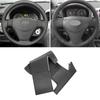 Черная Накладка на Руль Автомобиля Кожаная Отделка Для Hyundai Accent 2006 2007 2008 2009 2010 2011 Getz 2005 Для Kia Rio 5 2006-2009