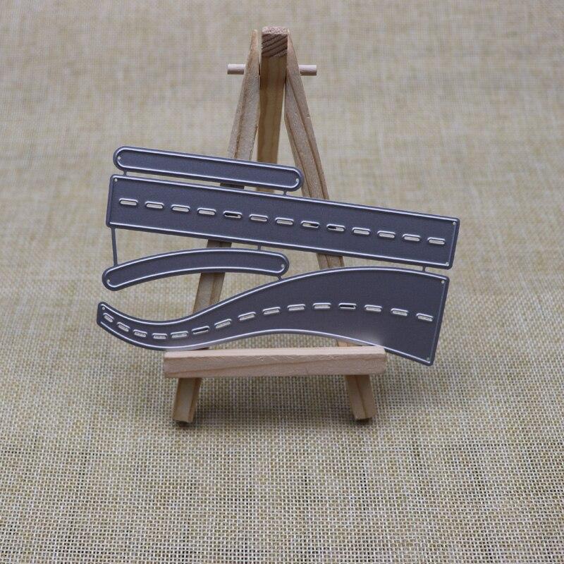 Шоссе Дорожные Металлические Вырубные Штампы Нестандартный Фон Ремесло Вырубной Скрапбукинг Для DIY Шаблон