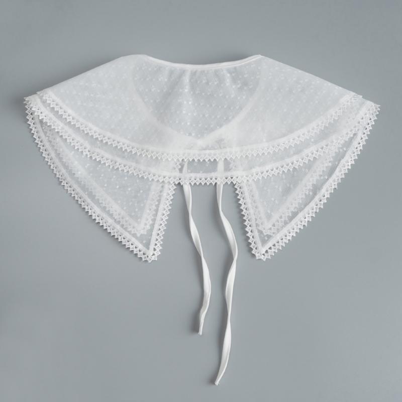 Элегантный женский декоративный воротник-стойка, искусственный воротник, вышивка сеткой, воротник для рубашки, воротник для свитера, воротник для платья, ожерелье