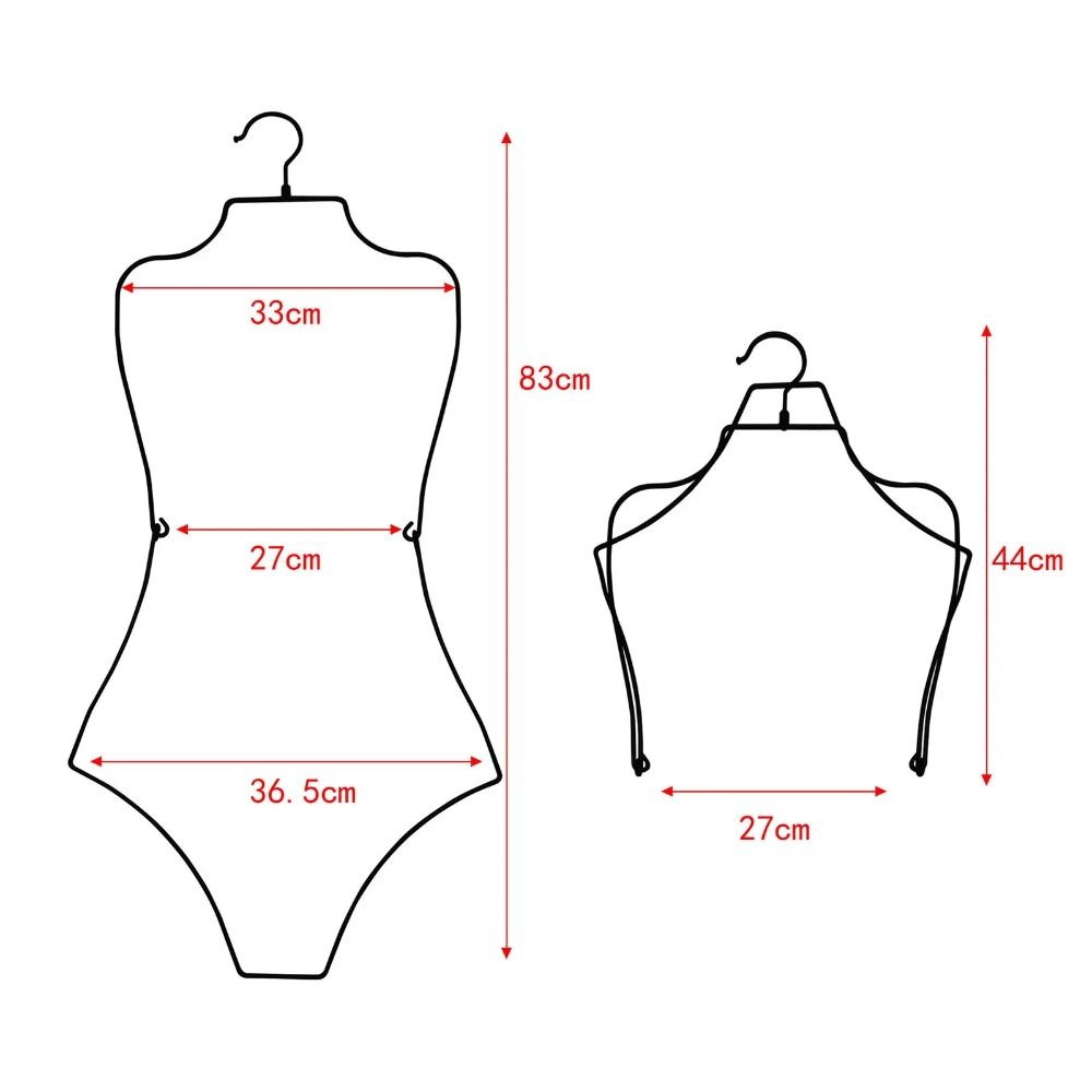 Foldable Lingerie Hanging Rack Body Shape Clothing Hanger  Stores Boutiques Show Window