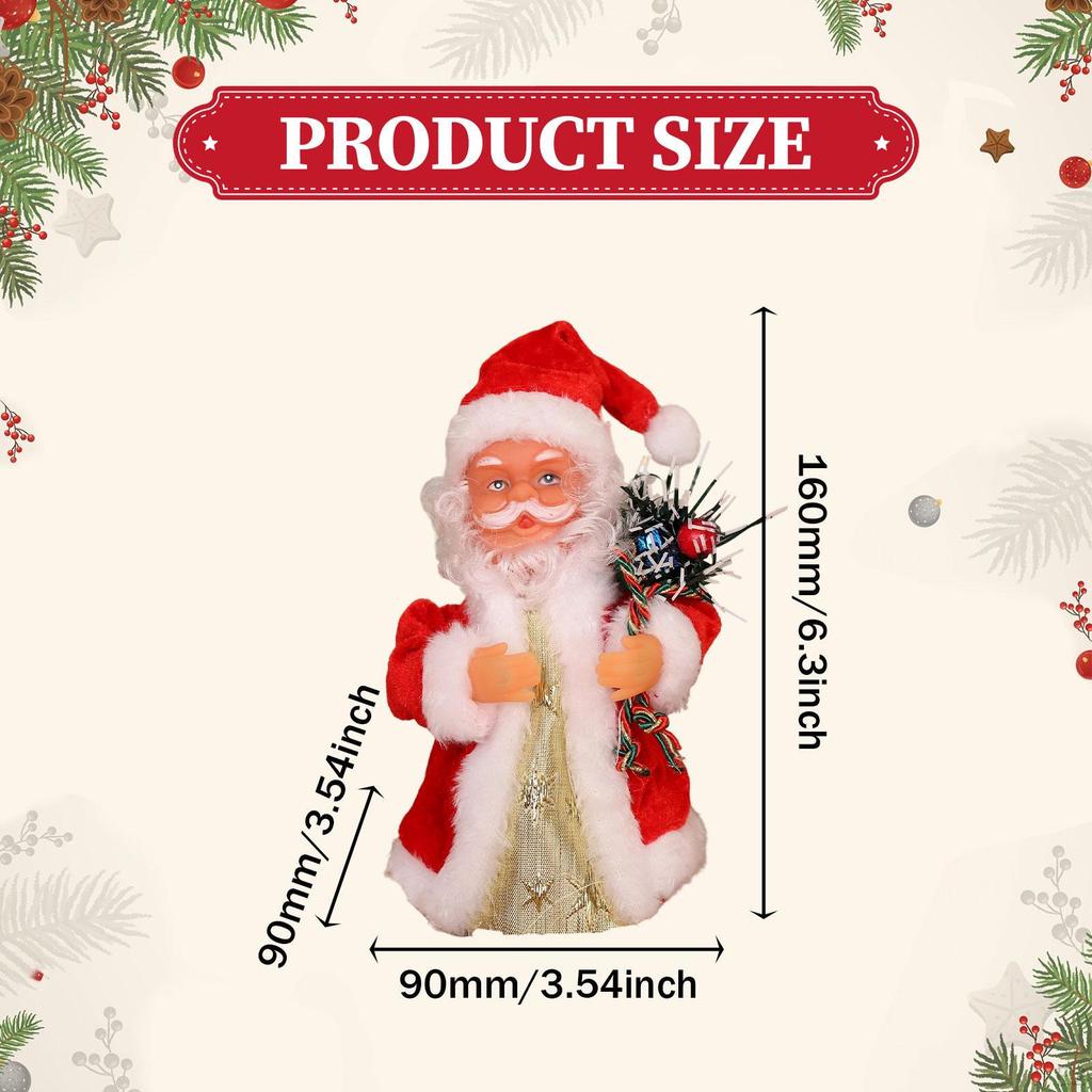 Электрический Санта Музыкальная игрушка Вращающиеся Интерактивные Украшения Рождественская Фигура Фигурка на Год