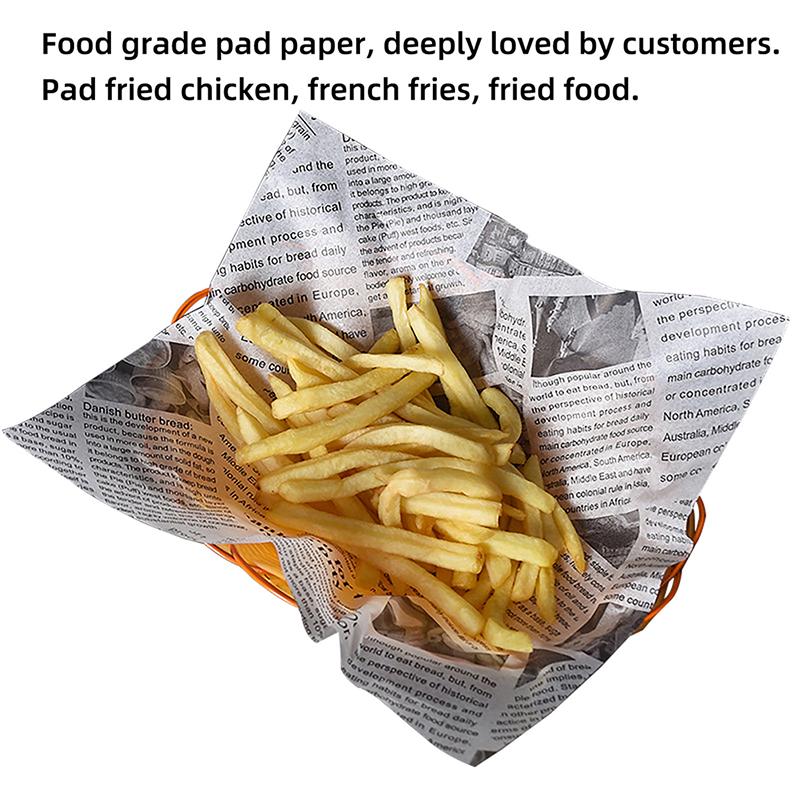 30 листов маслостойкой вощеной бумаги для упаковки хлеба, сэндвичей, бургеров, картофеля фри