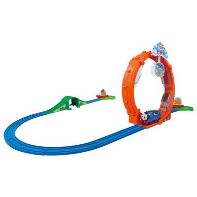 TAKARA TOMY Plarail Thomas GOGO Thomas - увлекательная игрушечная машинка-поезд для мальчиков. Кувырок! 3+