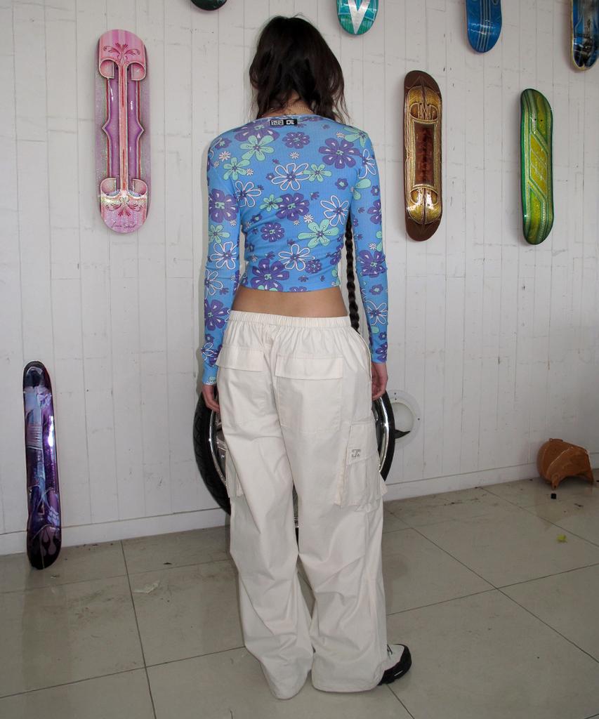 CENTAUR.KR Lace-Up Cargo Banding Pants_Ivory