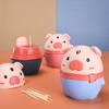Cute Automatic Pig Toothpick Holder - Press Pop-Up Dispenser for Kitchen Counter, Adorable Animal Desk Organizer