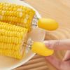 2Pcs Stainless Steel Corn Forks Small BBQ Skewer Camping Corn Holders Heat-Resistant Kitchen Accessories Outdoor Barbecue Tools