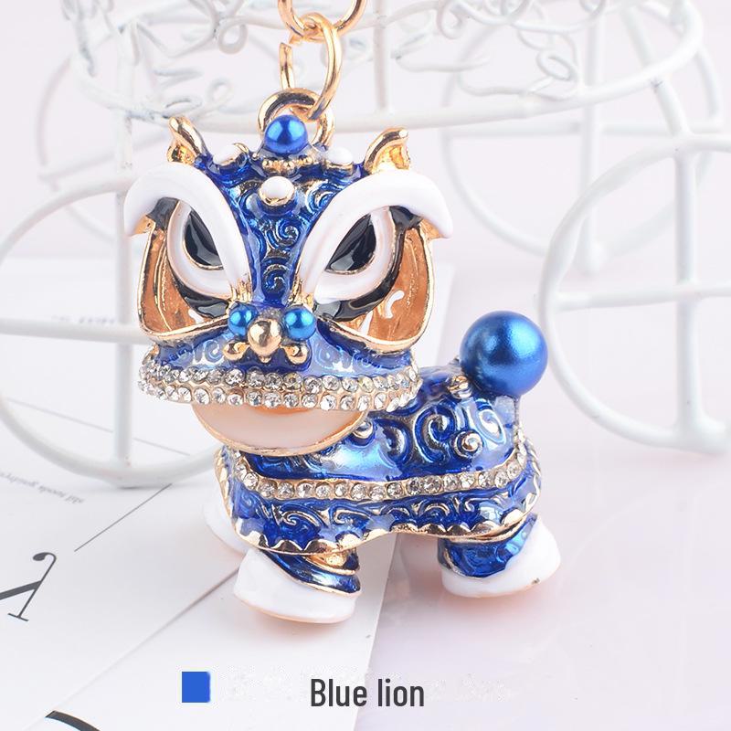 Chinese Lion Dance Cartoon Keychain Pendant