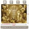 2D 11th Birthday Photography Backdrop Golden Crown & Balloon Photo Booth Banner