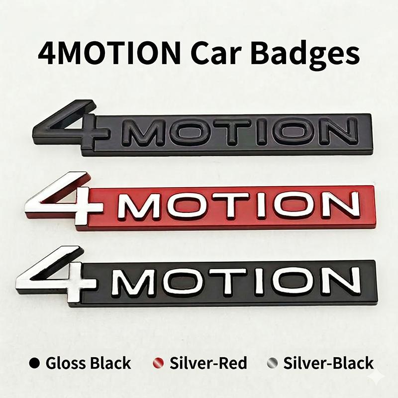HLSRM1 3D Metal 4MOTION Car Rear Trunk Emblem Badge Sticker For VW Volkswagen Golf Passat Tiguan Touareg Auto Styling Accessories