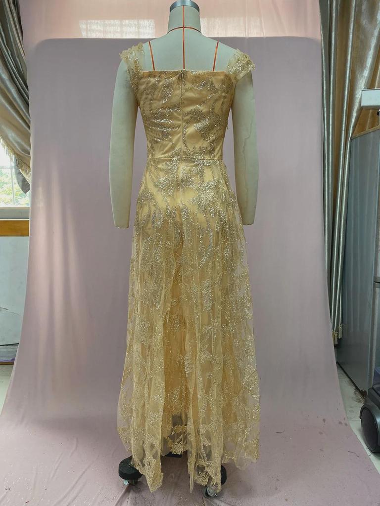 2025 European & American Retro Elegant Women's Autumn Palace Evening Dress with Large Swing