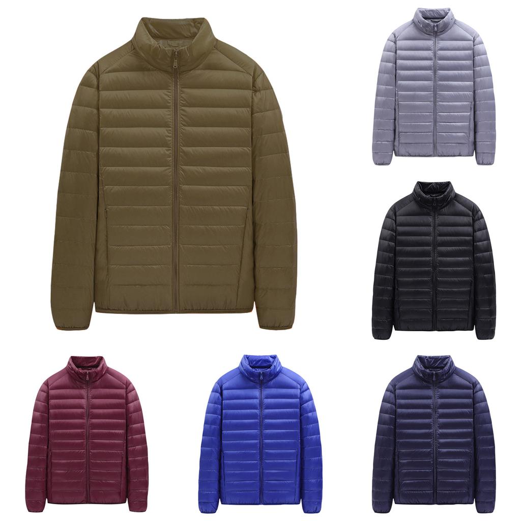 Down Cotton Jacket Light And Thin Stand Collar Loose Large Casual Down Jacket