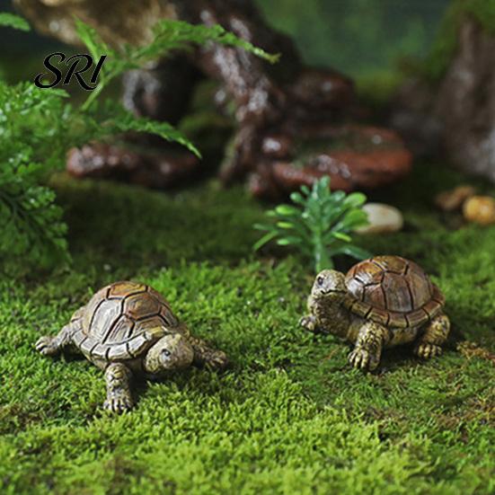 Украшения для аквариума Микроландшафт Фигурки черепах Водонепроницаемая смола Миниатюрные Реалистичные скульптуры Статуэтка для аквариумов Комнатных растений Садов с мхом