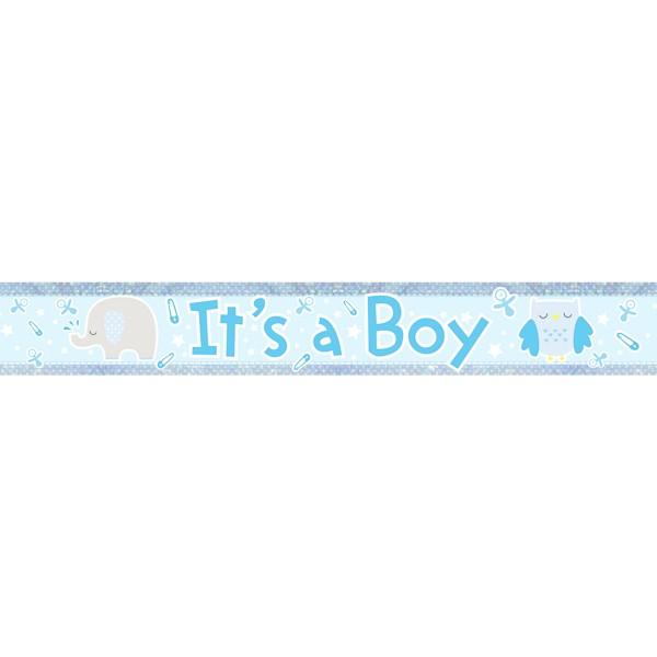 Amscan Это голографический фольгированный баннер "Мальчик"