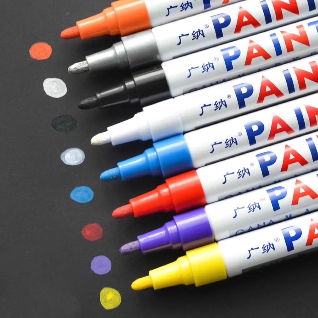 12 Waterproof Rubber Long-lasting Paint Pens Car Tire Tread Eco Spray Paint