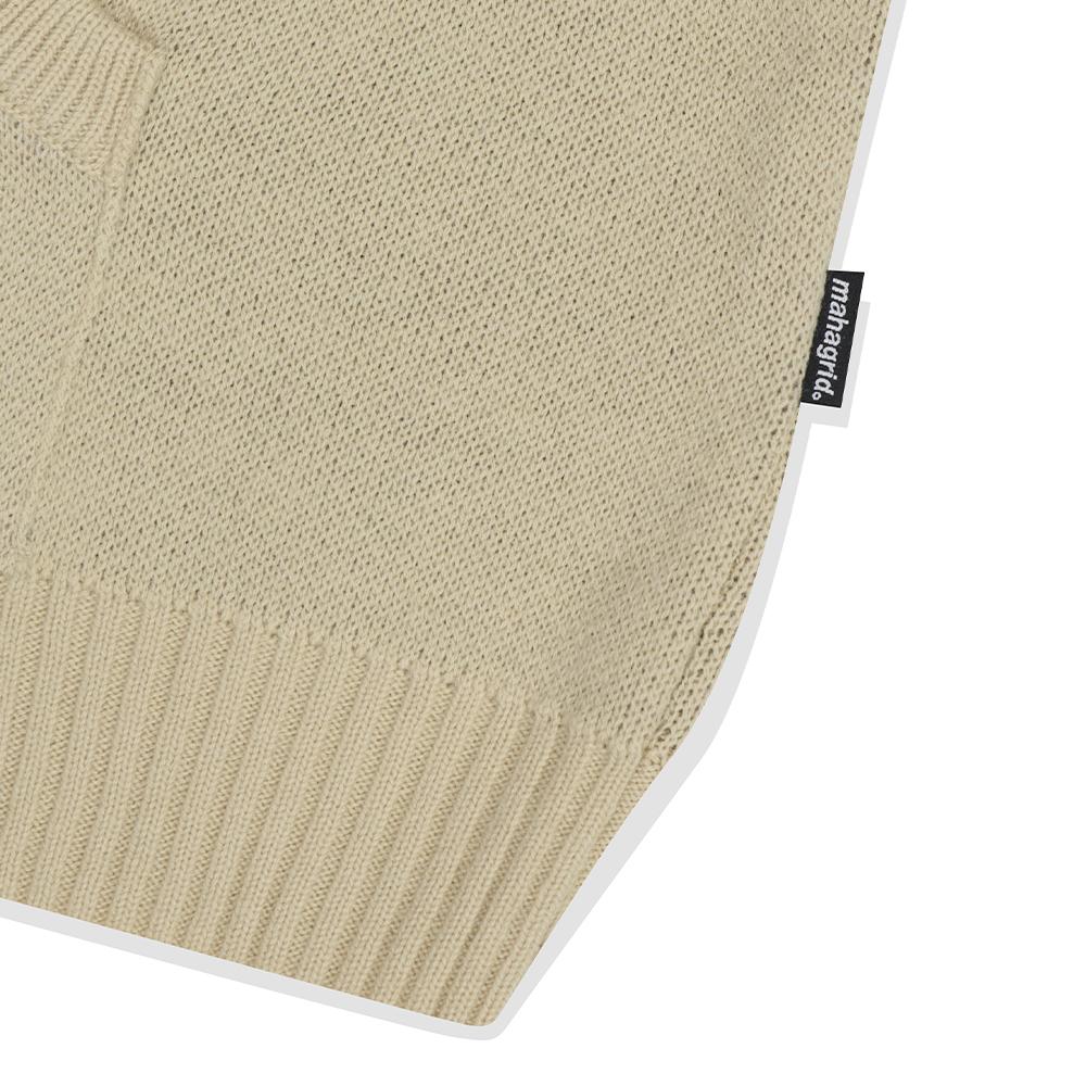 MAHAGRID Basic Logo Ombre Knit Hoodie Brown(Mg2Dfmk630A)