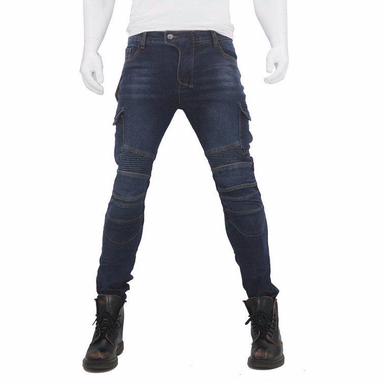 Джинсовые мотоциклетные брюки для мотокросса с защитными накладками