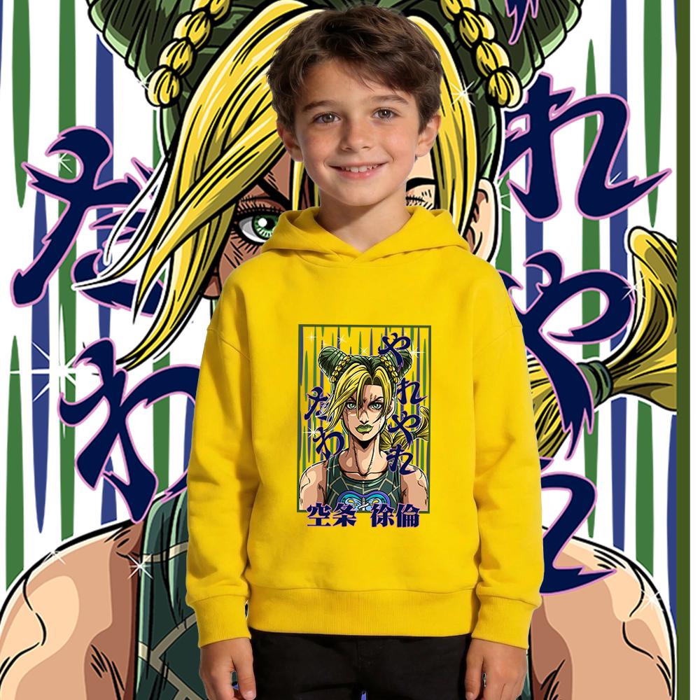 "JoJo's Bizarre Adventure" Jolyne Cujoh Anime Print Casual Hoodie — Unisex; Warm, Thickened Fleece-Lined Stylish Apparel (Suitable for Autumn/Winter)